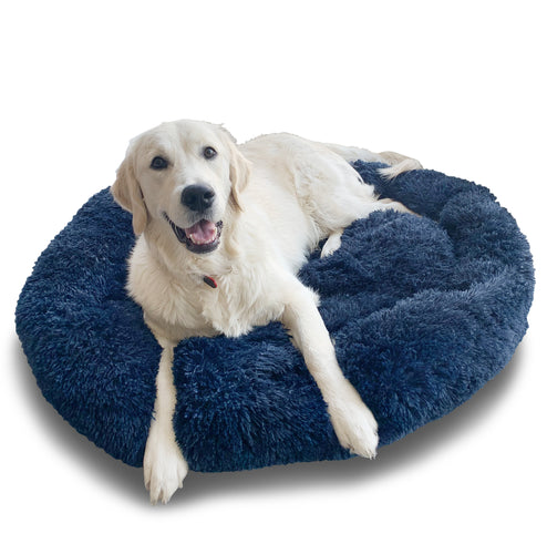Navy Calming Dog bed